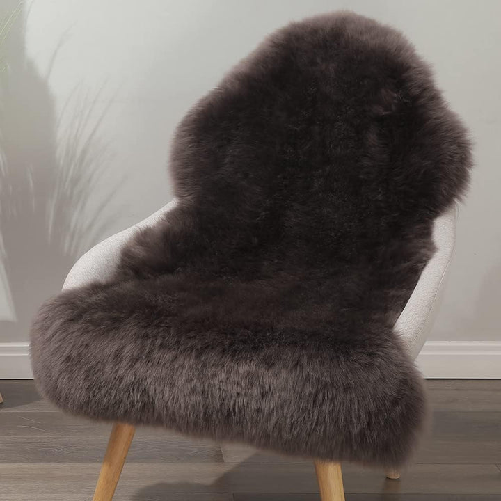 Genuine Sheepskin Area Rug Wool Rug Fur Carpet Fluffy Shaggy Fur Rug for Living Room Kids Bedroom Real Sheepskin Throw Lambskin Rugs Sofa Mat Chair Seat Covers (Tan, 2 x 6 ft Sheepskin)