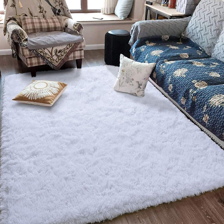 Ultra Soft Pink Rugs for Bedroom 4x6 Feet, Fluffy Shag Area Rugs for Living Room, Large Comfy Furry Rug for Girls Kids Baby Room Decor, Non Slip Nursery Modern Indoor Fuzzy Floor Carpet