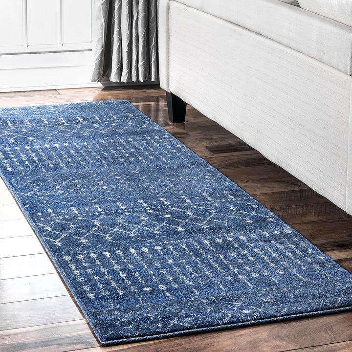 8x10 Moroccan Blythe Area Rug, Grey, Faded Bohemian Design, Stain Resistant, For Bedroom, Dining Room, Living Room, Hallway, Office, Kitchen, Entryway