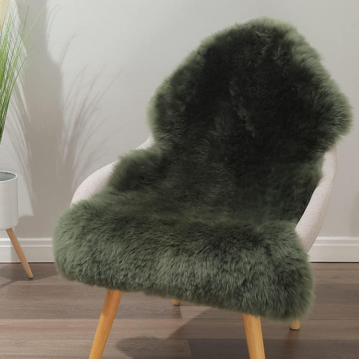 Genuine Sheepskin Area Rug Wool Rug Fur Carpet Fluffy Shaggy Fur Rug for Living Room Kids Bedroom Real Sheepskin Throw Lambskin Rugs Sofa Mat Chair Seat Covers (Tan, 2 x 6 ft Sheepskin)