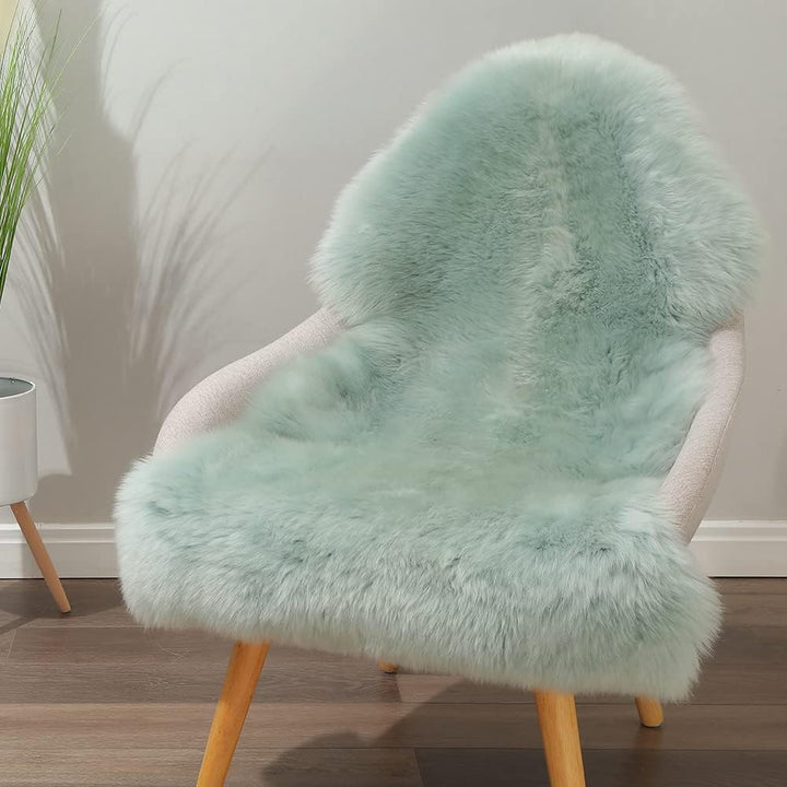 Genuine Sheepskin Area Rug Wool Rug Fur Carpet Fluffy Shaggy Fur Rug for Living Room Kids Bedroom Real Sheepskin Throw Lambskin Rugs Sofa Mat Chair Seat Covers (Tan, 2 x 6 ft Sheepskin)