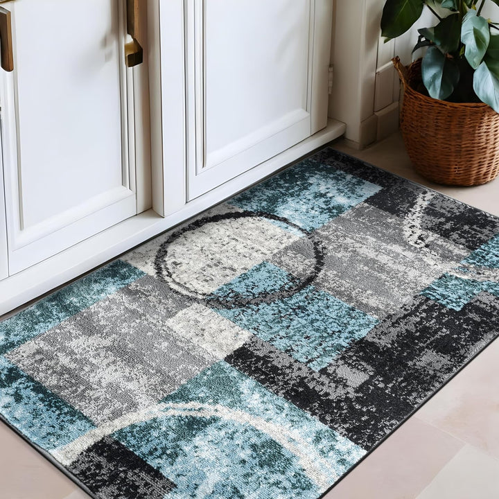 Contemporary Abstract Design Soft Area Rug