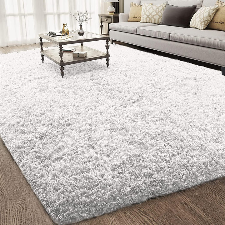 Machine Washable 6x9 Rugs for Living Room,Grey Fluffy Carpet Large Fuzzy Plush Shag Comfy Soft, Non-Slip Indoor Floor Carpet,for Kids Boys Girls, Room,Bedroom,Playroom, Home Decor Aesthetic