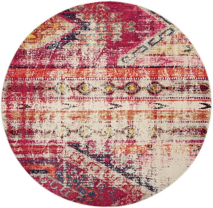 Monaco Collection Area Rug - Boho Chic Tribal Distressed Design, Non-Shedding & Easy Care, Ideal for High Traffic Areas in Living Room, Bedroom