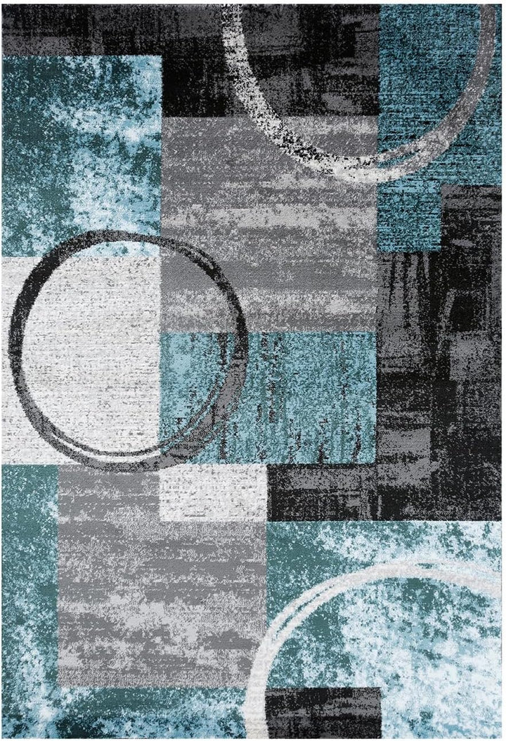 Contemporary Abstract Design Soft Area Rug