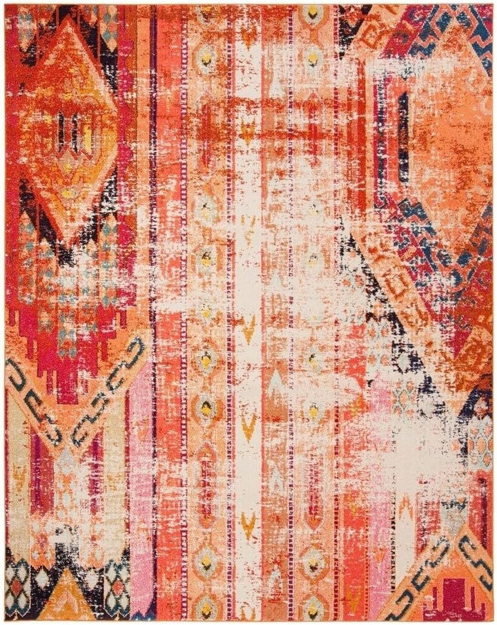 Monaco Collection Area Rug - Boho Chic Tribal Distressed Design, Non-Shedding & Easy Care, Ideal for High Traffic Areas in Living Room, Bedroom