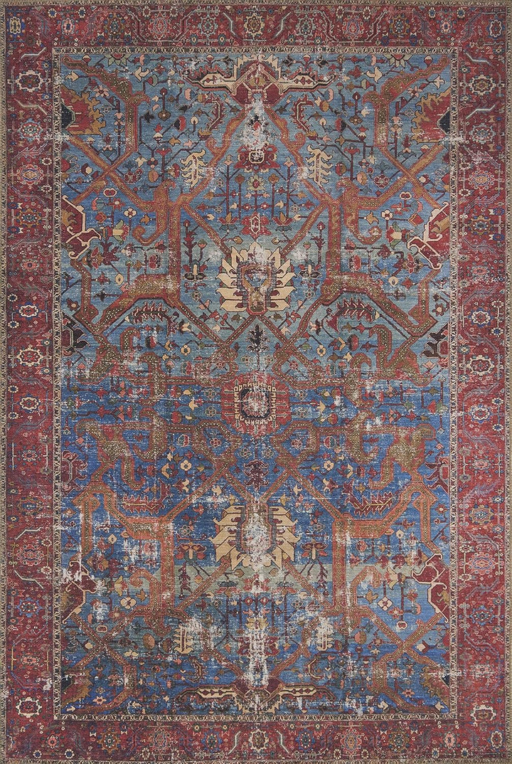 Loren Terracotta/Sky 5'-0" x 7'-6" Area Rug