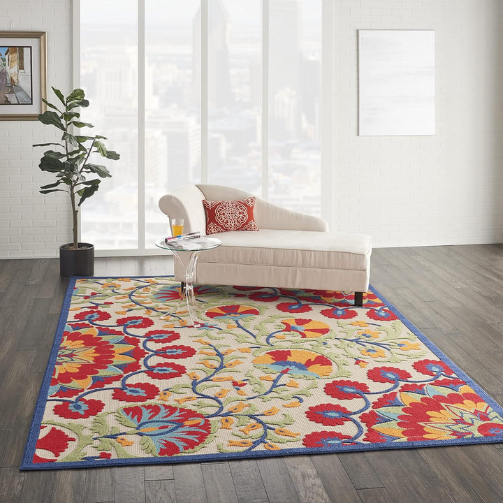 Aloha Indoor/Outdoor Area Rug, Easy Cleaning, Non Shedding, Bed Room, Living Room, Dining Room, Deck, Backyard, Patio